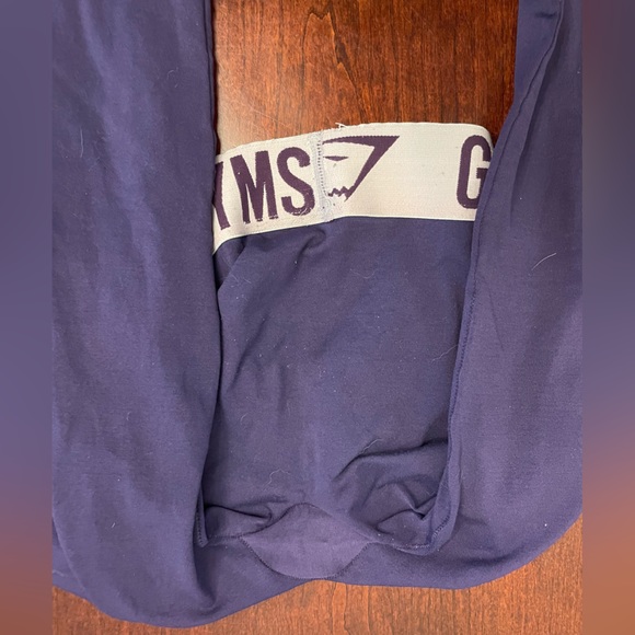 Gymshark Flex Leggings - Size XS - Dark Purple with Light Purple Band - Picture 3 of 4
